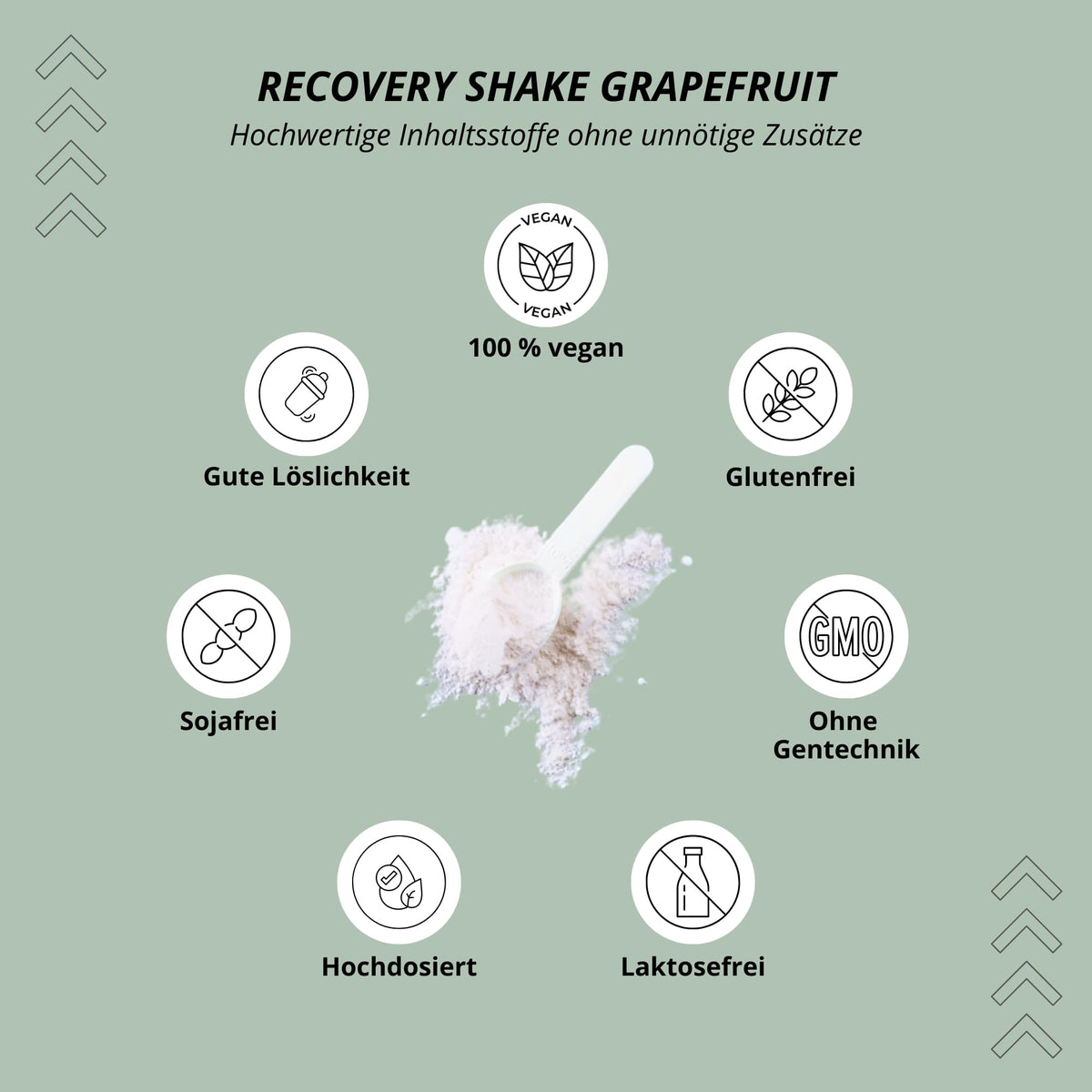 Nutri + Recovery Drink Post Workout Shake - V-Loader Supplement Vegan - 1 kg Grapefruit Powder - Maltodextrin - Protein Powder - Creatine - L-Glutamine