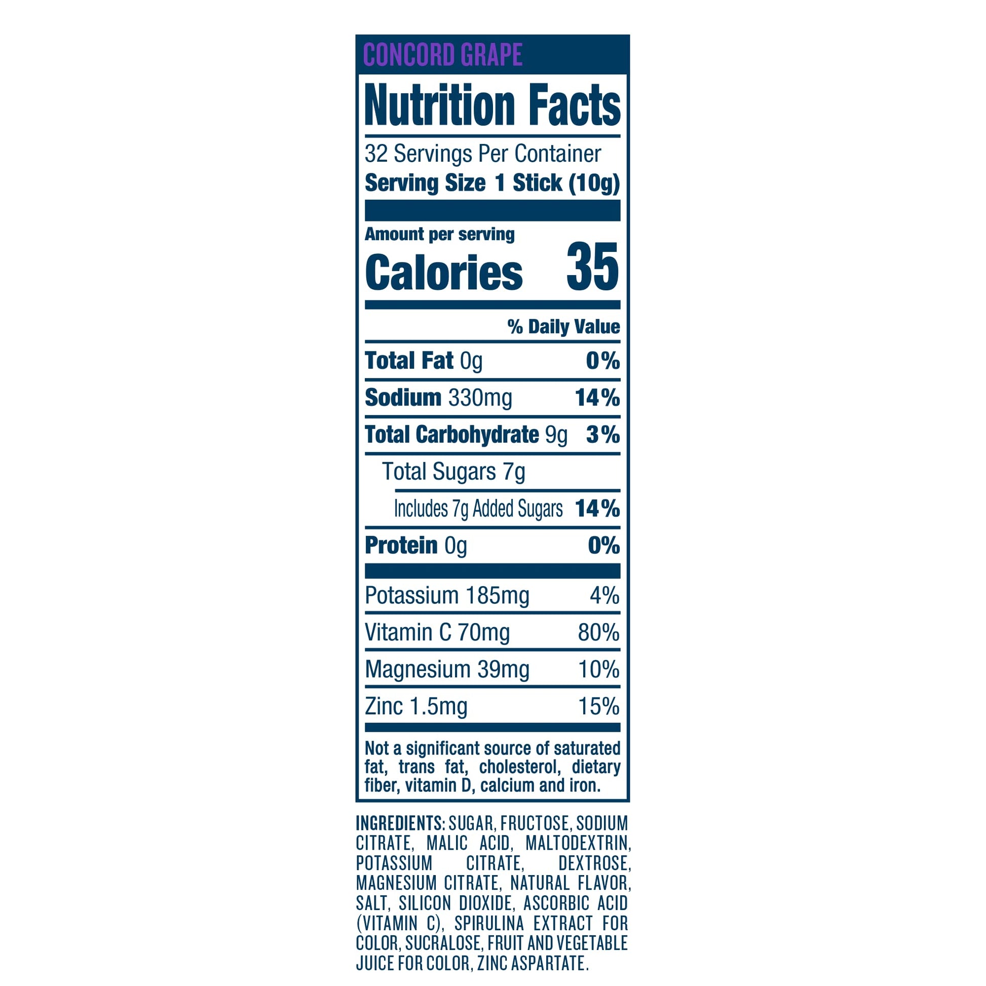 DripDrop Hydration - Electrolyte Powder Packets - Concord Grape - 32 Count DripDropBuy Supplements Australia