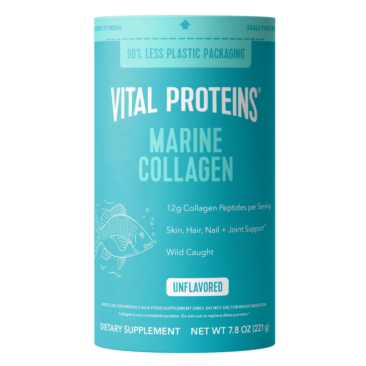 Vital Proteins Marine Collagen Peptides Powder Supplement for Skin Hair Nail Joint - Hydrolyzed Collagen