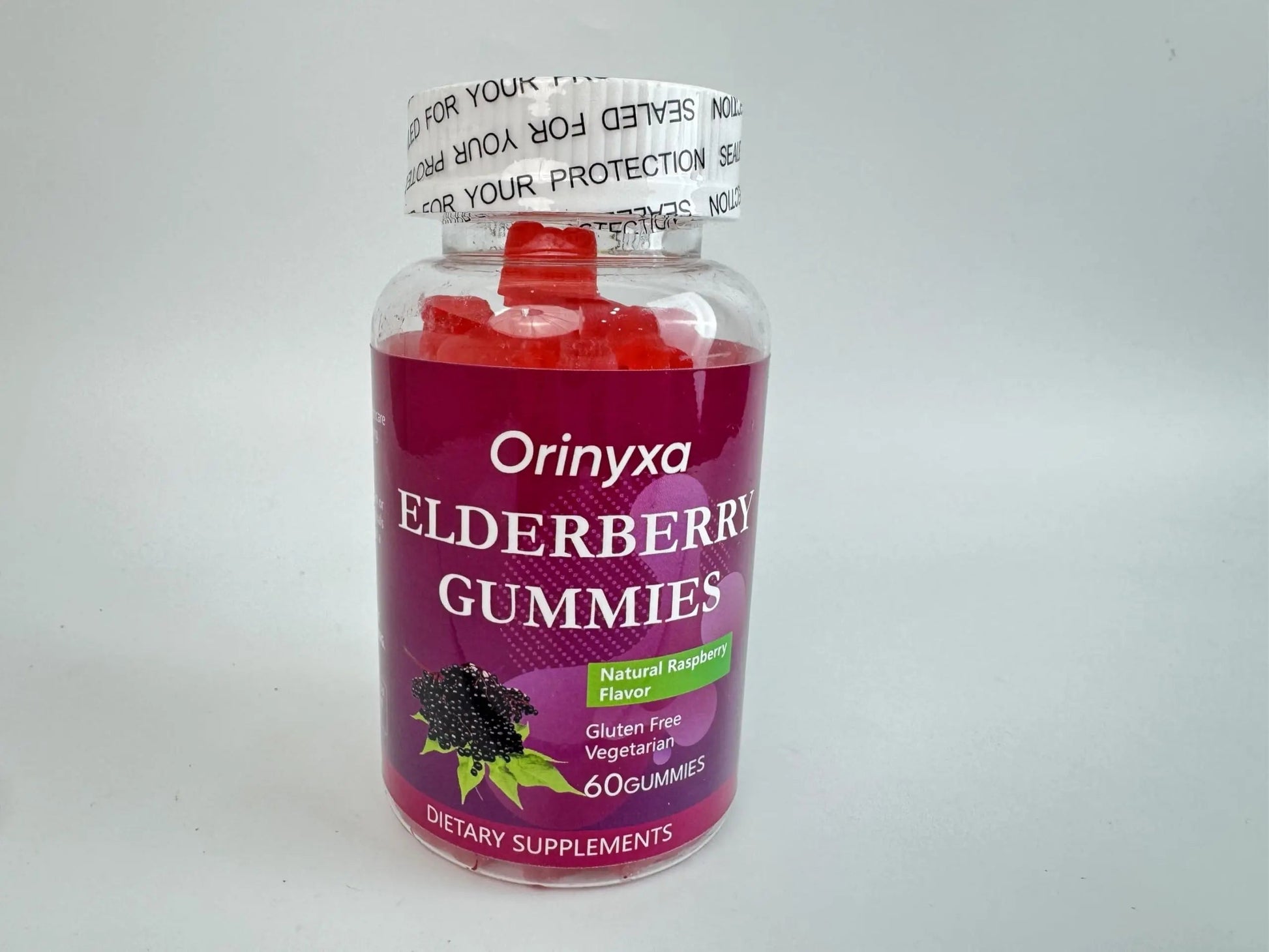 Orinyxa Elderberry Gummies with Vitamin C, D3, Zinc, Sodium, Immune Support for Adults, Gluten-Free, Vegan, 60 Gummies OrinyxaBuy Supplements Australia