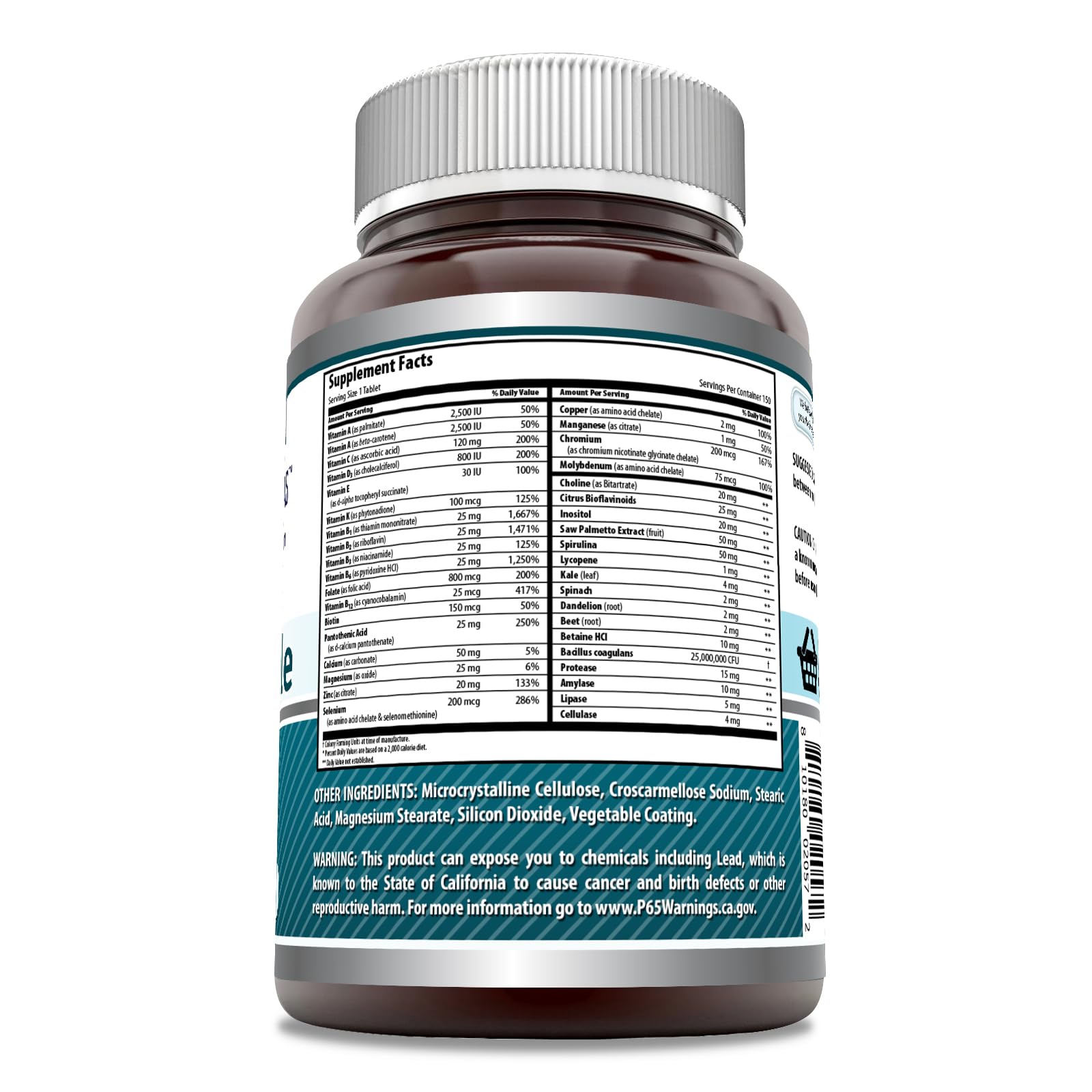 Amazing Formulas Men's One Multivitamin Supplement | Food Based | 150 Tablets | Perfect Blend of Vitamins, Minerals & Probiotics | Non-GMO | Gluten-Free | Made in USA Amazing NutritionBuy Supplements Australia