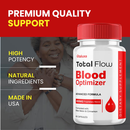 (2 Pack) Total Flow Blood Balance, TotalFlow Blood Support Capsules Supplement Advanced Formula All Natural Optimizer Maximum Strength Daily Health Wellness, TotalFlo Premium Blend Pills (120 Ct) VitaluxaBuy Supplements Australia