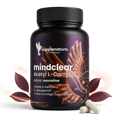 Supplenatura® Acetyl L Carnitine Capsules, Alcar, Neuroline | Laboratory tested quality, German manufacturing, clean label formula, long-term stock