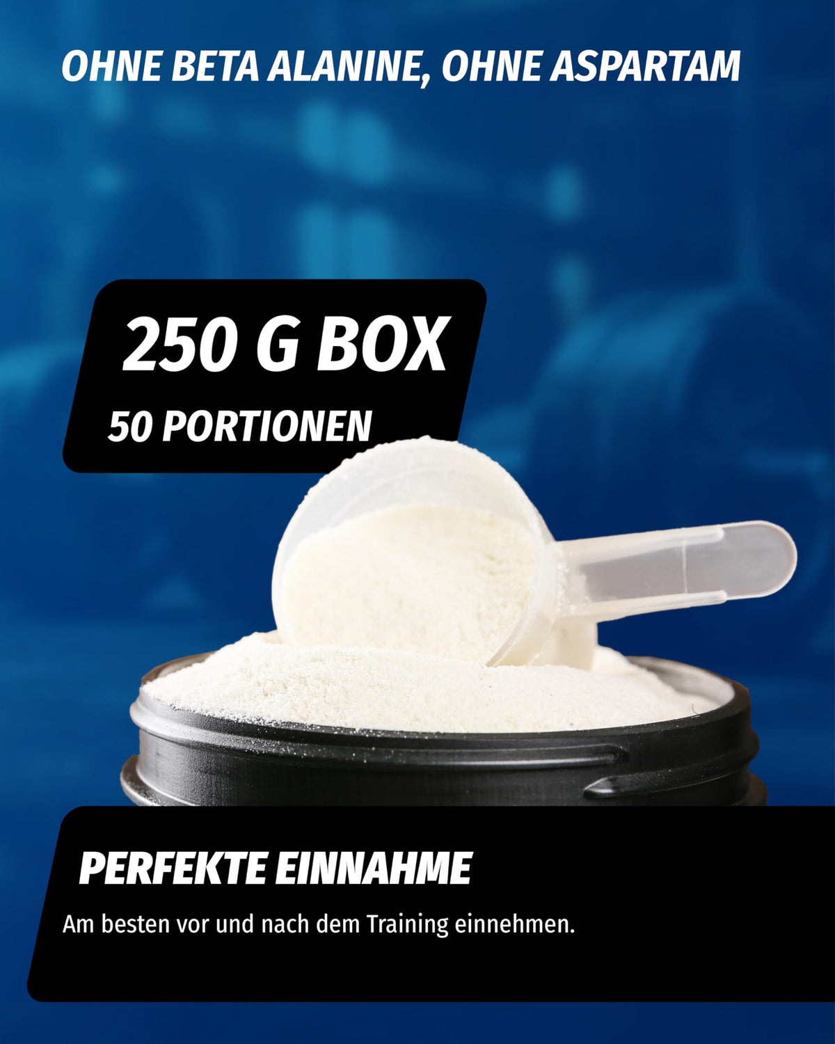 All Stars Creatine Monohydrate Powder High Dose 250 g Vegan | 100% creatine monohydrate 5000 mg per daily ration, without added sugar and artificial additives, lactose and gluten free