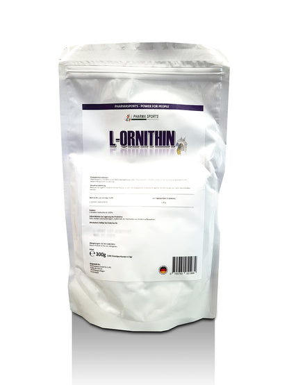 L-Ornithine Powder 300 g - Premium Quality | Premium quality, vegetable fermentation, quantity like 600 capsules of 500 mg