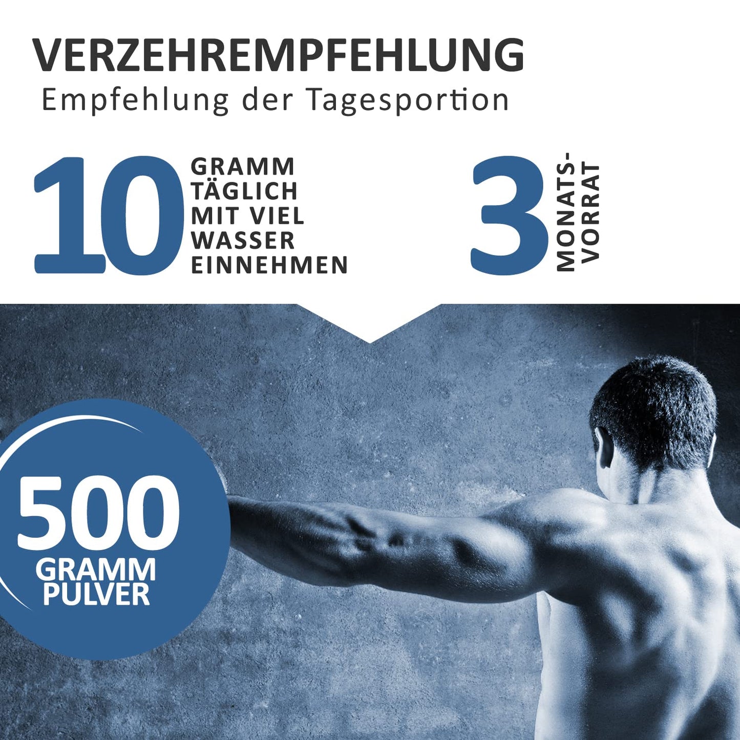 BCAA/L-Glutamine 500g Powder 50/50 Mix 100% Pure, Amino Acids Premium Quality Pure Vegetable Without Artificial Flavours Made in Germany