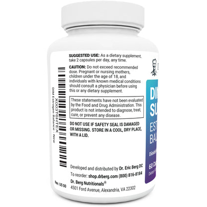 Dr. Berg DIM Supplement Estrogen Balance - Original Estrogen Supplement for Women with Diindolylmethane Dr. Berg NutritionalsBuy Supplements Australia