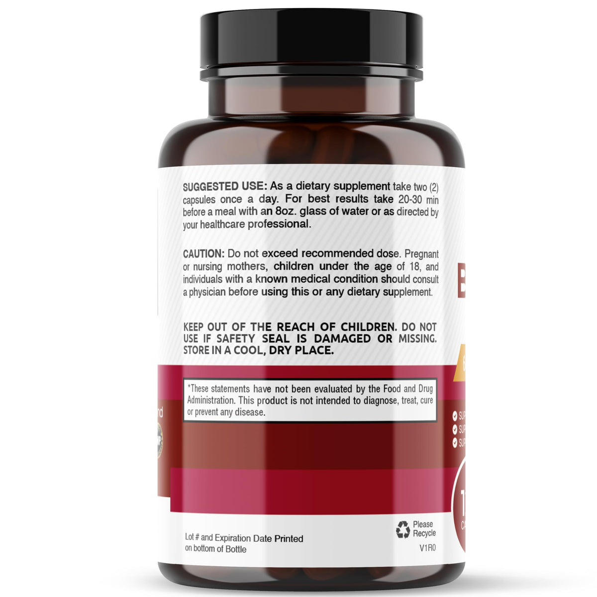 healblend Organic Nitric Oxide Beet Root Capsules 1300mg - Support Immune System, Nitric Oxide Booster - 120 Count
