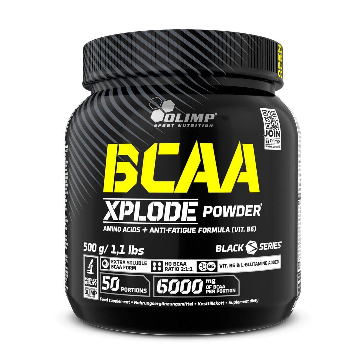 Olimp Sport Nutrition BCAA Xplode Powder Dietary supplement in powder form, composed of branched-chain amino acids, L-glutamine and vitamin B6 Flavour: Ice Tea Peach (500 g)