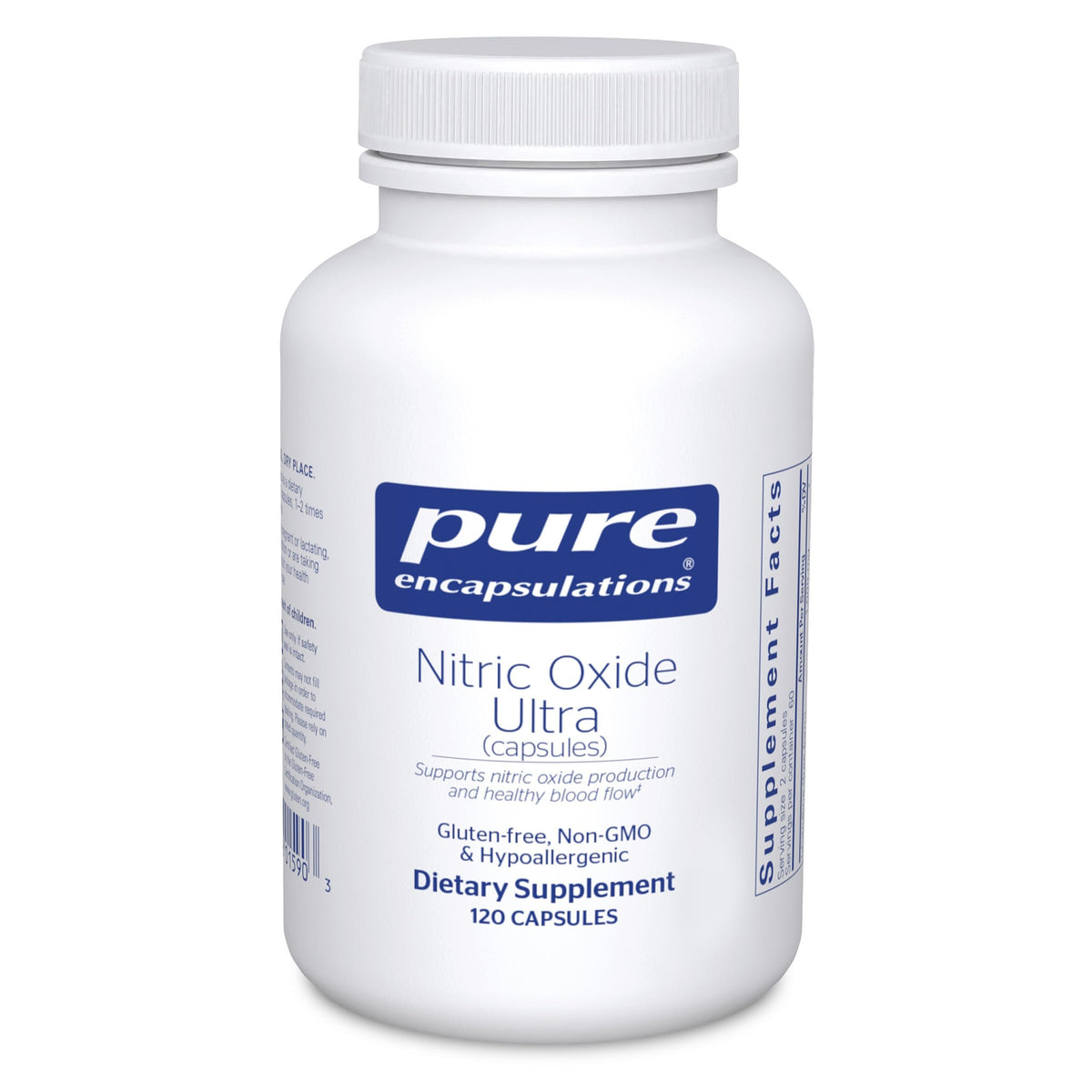 Pure Encapsulations Nitric Oxide Ultra (Capsules) - Supplement Supports Nitric Oxide Production, Healthy Blood Flow & Vascular Health - with L-Citrulline & CranLoad Cranberry Extract - 120 Capsules