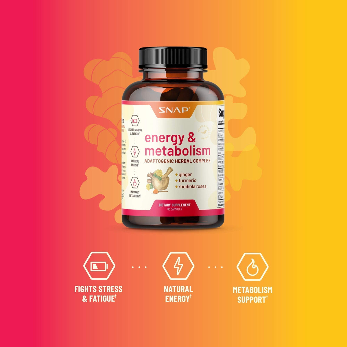 Snap Supplements Nitric Oxide Gummies and Energy Capsules