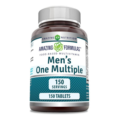 Amazing Formulas Men's One Multivitamin Supplement | Food Based | 150 Tablets | Perfect Blend of Vitamins, Minerals & Probiotics | Non-GMO | Gluten-Free | Made in USA Amazing NutritionBuy Supplements Australia