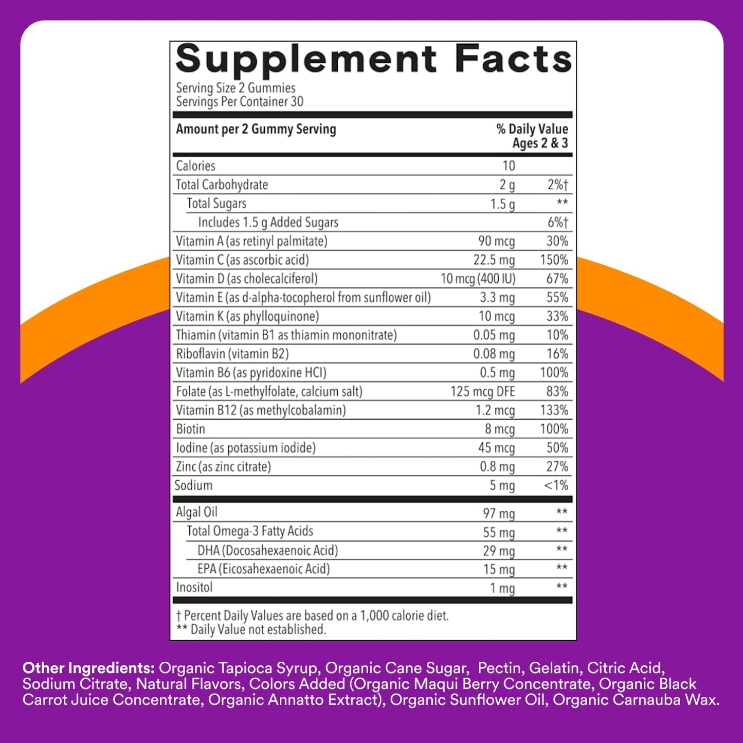 SmartyPants Toddler Multivitamin Gummies - Improved Formula: Omega 3 (DHA/EPA), Vitamins D3, C, Vitamin B12, B6, A, K & Zinc SmartyPantsBuy Supplements Australia