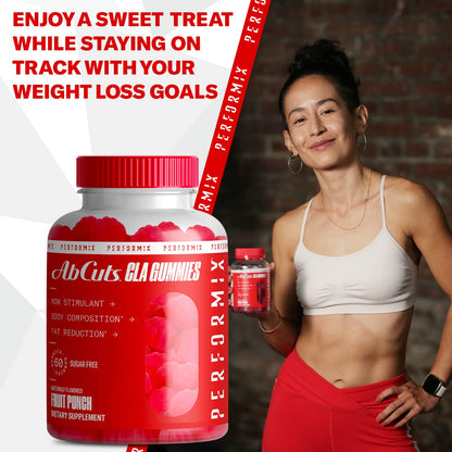PERFORMIX AbCuts CLA Gummies - 60 Gummies, Fruit Punch - Non-Stimulant PERFORMIXBuy Supplements Australia