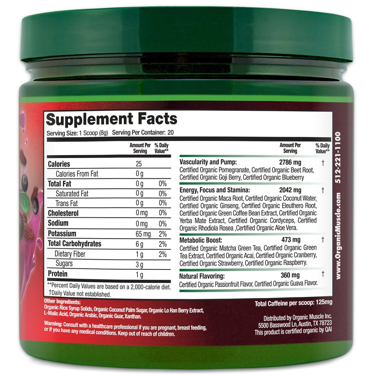 Organic Muscle Bundle - Pre-Workout Powder for Energy (Passionfruit Guava) + Replenisher for Hydration (Watermelon) - USDA Certified Organic