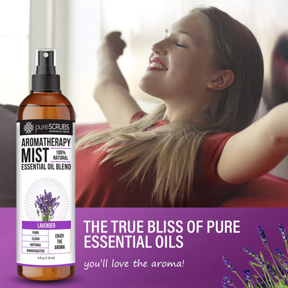 Shake, Mist & Enjoy - pureSCRUBS Premium Lavender Aromatherapy Spray Mist for Room, Body, Linens pureSCRUBSBuy Supplements Australia