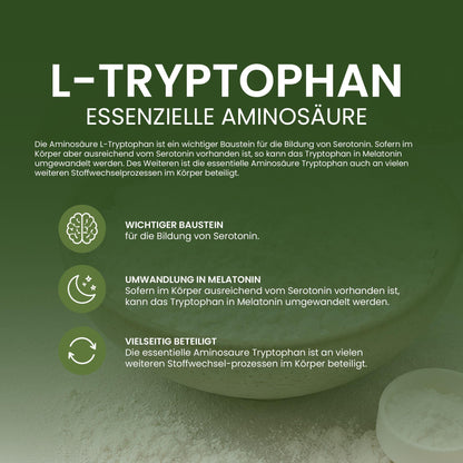 100 g L-Tryptophan 500 mg | Powder | Amino Acid | 100% Pure | Sleeping | Sports