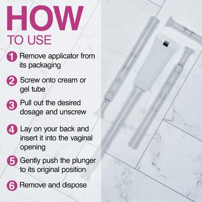 Flextiva Disposable Plastic Vaginal Cream Applicators - Threaded End to Fit OTC Gel or Cream Products FlextivaBuy Supplements Australia