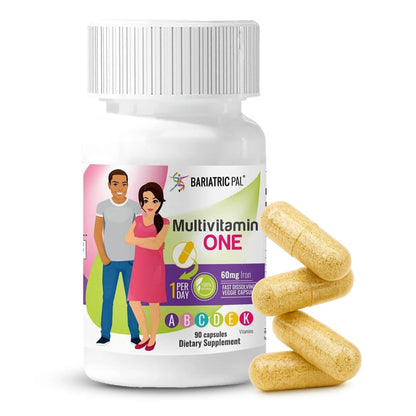 BariatricPal Multivitamin ONE 1 per Day! Bariatric Multivitamin Capsule with 60 mg of Iron | Easy to Swallow Capsule | BariatricPalBuy Supplements Australia