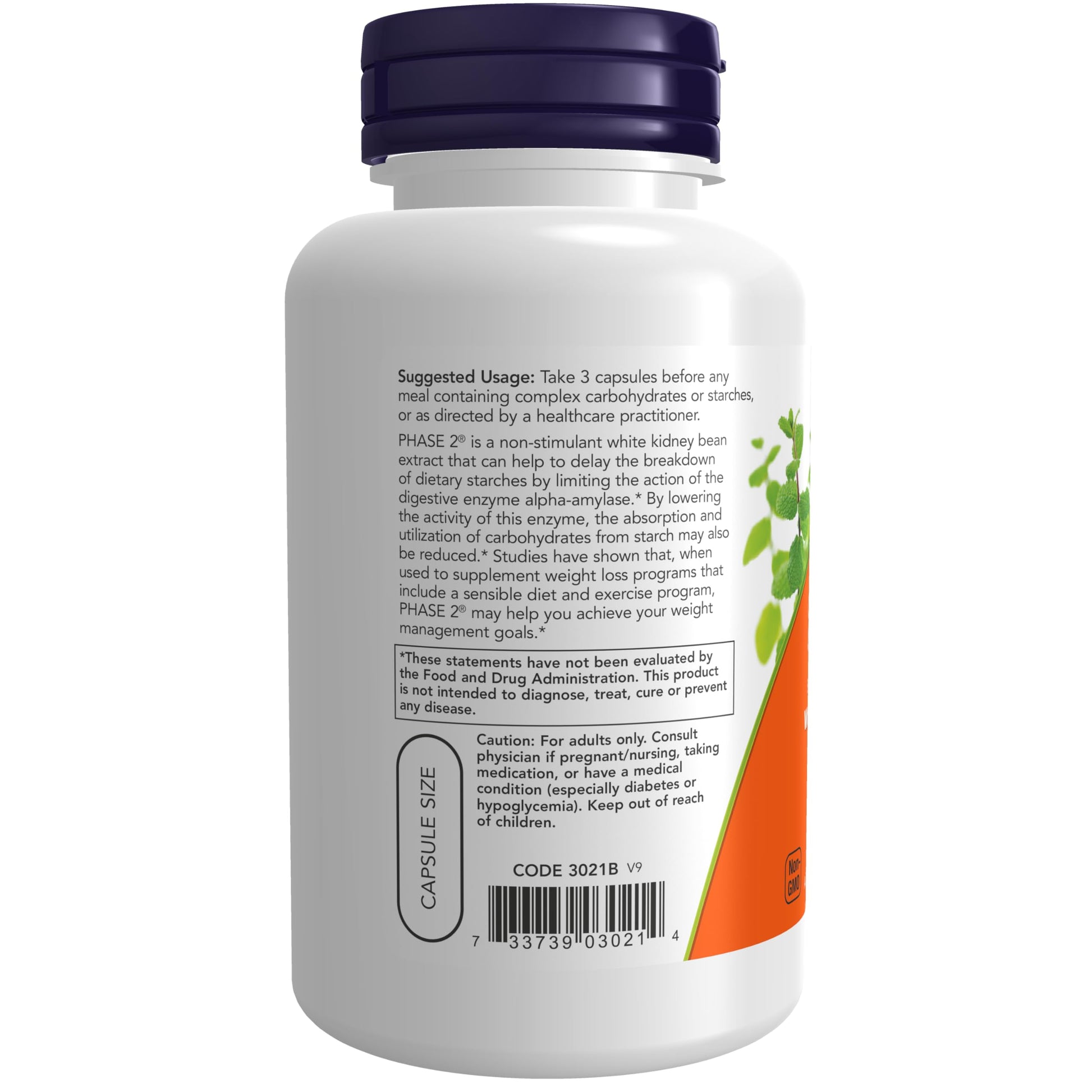 NOW Supplements, Phase 2® (White Kidney Bean Extract) 500 mg, Weight Management NOWBuy Supplements Australia