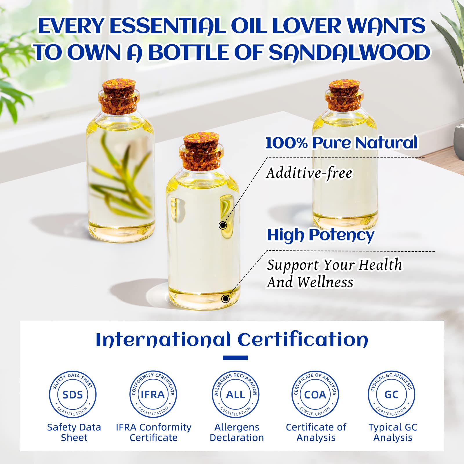 HIQILI Sandalwood Essential Oil and Sweet Orange Essential Oil, 100% Pure Natural for Diffuser - 3.38 Fl Oz HIQILIBuy Supplements Australia