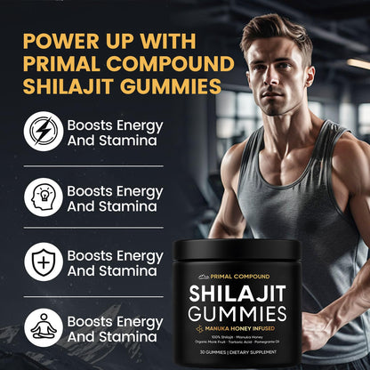 TOGOLIUN Primal Compound Shilajit Gummies for Men,with Manuka Honey, Organic Monk Fruit & Fulvic Acid, Shilajit Gummies Energy Supplements, 30 Gummies TOGOLIUNBuy Supplements Australia