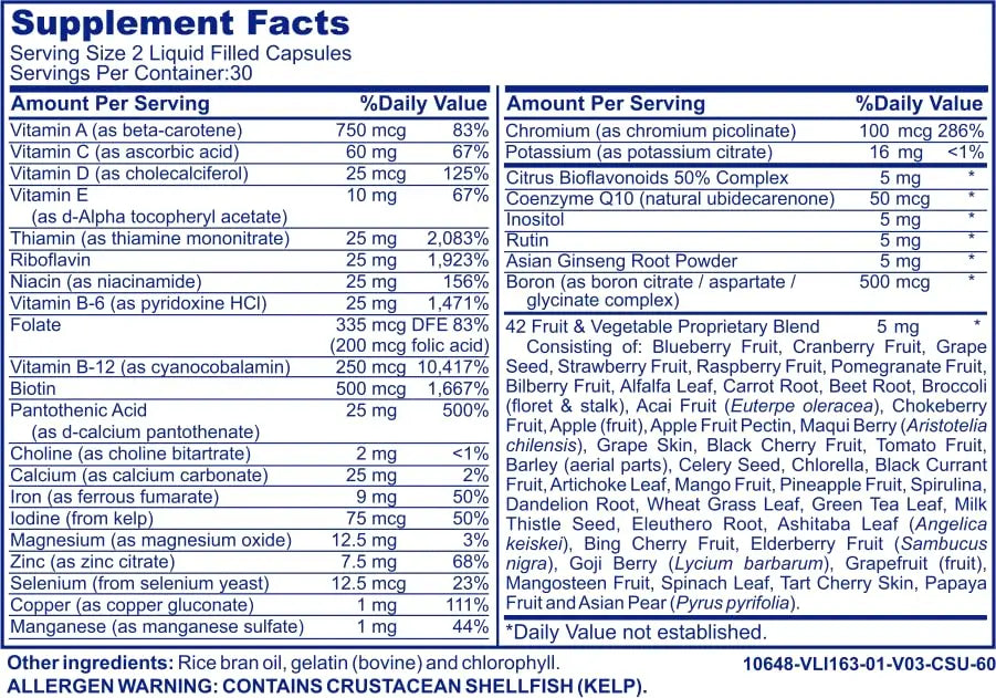 VIGOR ANGEL Multivitamin, 60 Liquid Capsules VIGOR ANGELBuy Supplements Australia
