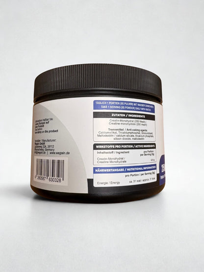 Creatine Monohydrate, Powder, 250 g, Tasteless, High-Quality 200 Mesh Grain, Optimal Solubility