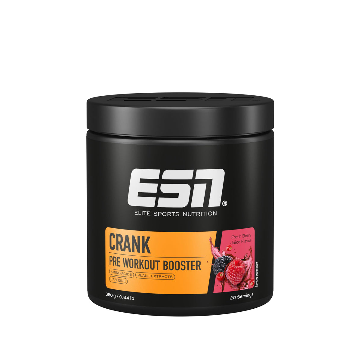 Buy ​ESN Crank, Fresh Berry Juice, 380 g, Pre Workout Booster, Vegan, Tested Quality, Made in Germany - OmniHealthRx Usa supplements