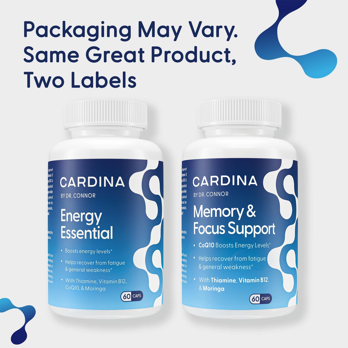 CARDINA B12 Vitamins for Women and Men - Brain Supplements for Memory and Focus with Thiamine B1 Supplement and COQ10 - Brain Memory Support - Non-GMO and Vegan B12 Supplement, 60 Ct CARDINABuy Supplements Australia