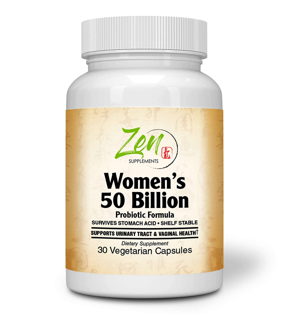 Zen Supplements - Womens 50 Billion Probiotic Formula - Supports Urinary and Vaginal Health