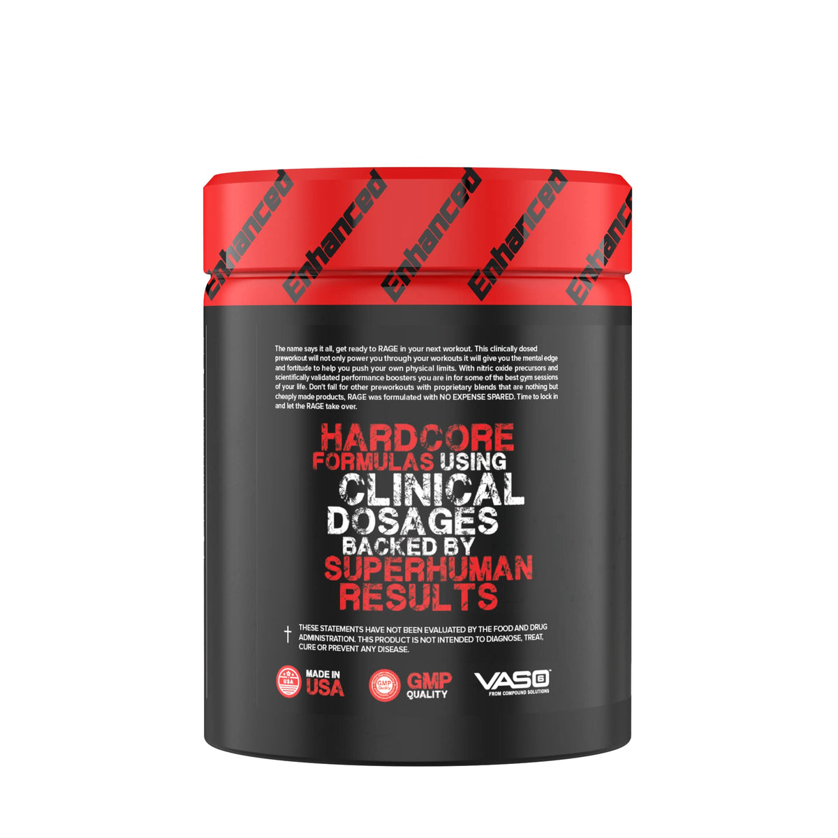Enhanced Labs - Mr. Olympia 2020 Big Ramy’s Rage Pump - Stimulant Free Pre Workout w/Creatine to Increase Power, Maximize Pump, and Intensify Strength (30 Servings) (Orange Juice)