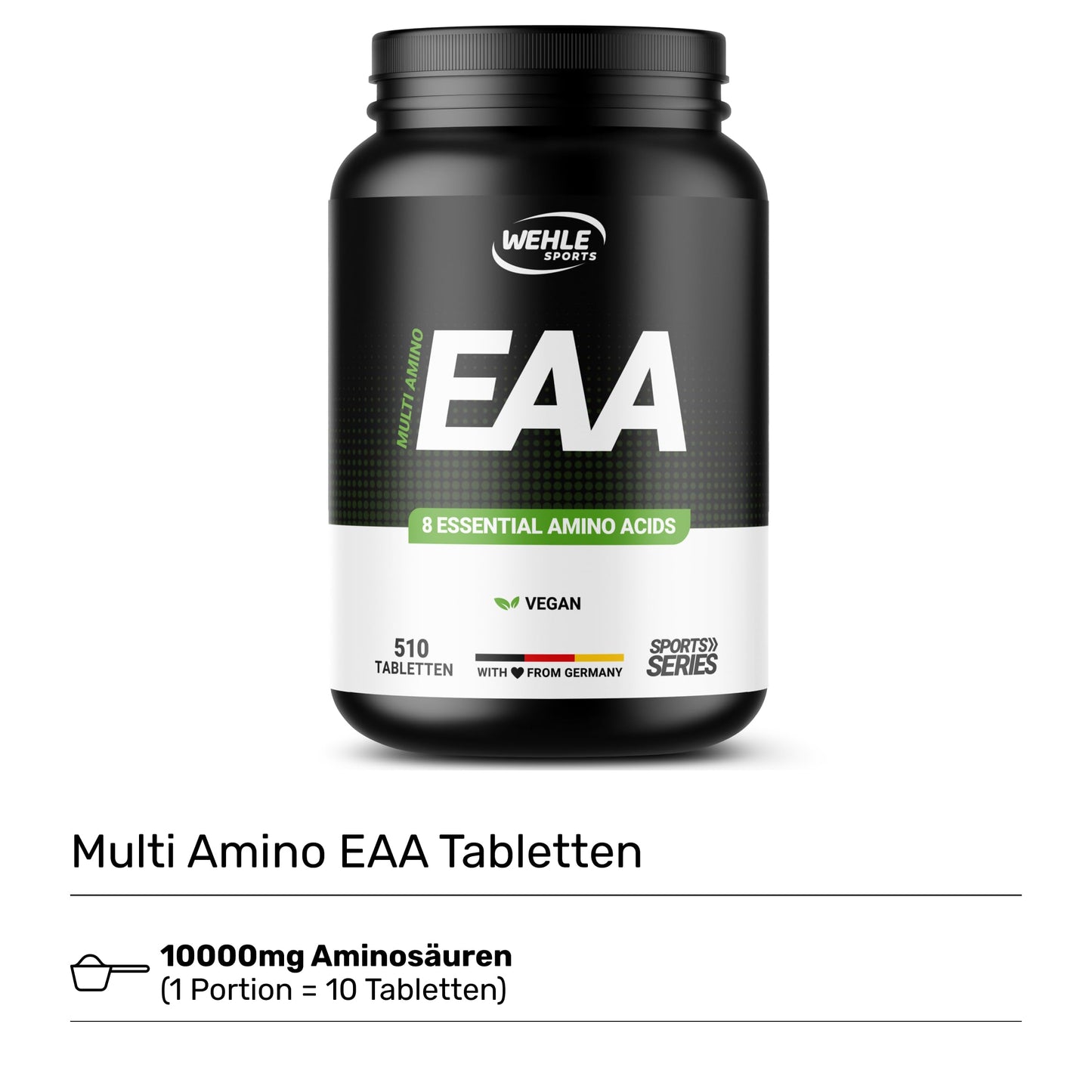 Multi Amino - EAA Pattern 510 x EAA Tablets with 1036 mg Each - All 8 Essential Amino Acids Complex High Dose - Vegan