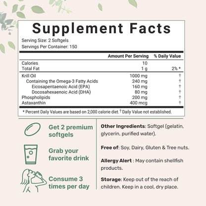 Micro Ingredients Antarctic Krill Oil Supplement, 1000mg Per Serving, 300 Soft-Gels Micro IngredientsBuy Supplements Australia
