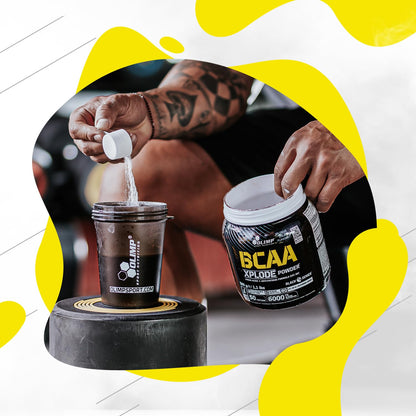 Olimp Sport Nutrition BCAA Xplode Powder Dietary supplement in powder form, composed of branched-chain amino acids, L-glutamine and vitamin B6 Flavour: Ice Tea Peach (500 g)