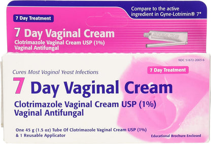 Taro Clotrimazole 7 Vaginal Cream 45 g (Pack of 8)