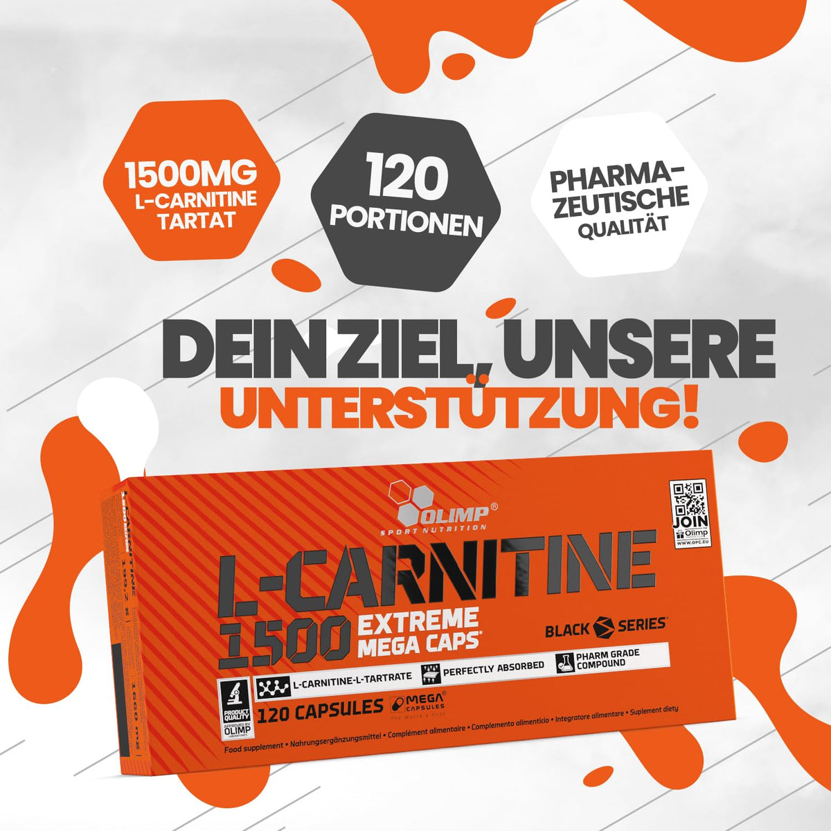 Olimp L-Carnitine 1500 Extreme Mega Capsules - Pack of 120 Capsules
