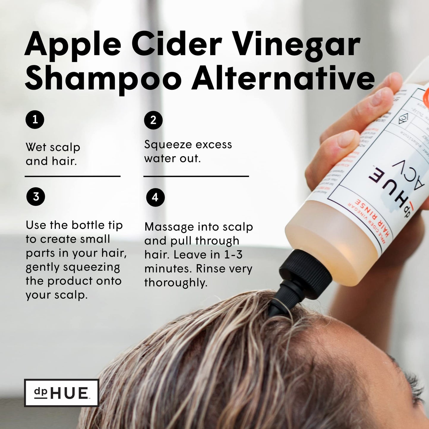 dpHUE Apple Cider Vinegar Hair Rinse, 20 oz - Shampoo Alternative & Scalp Cleanser dpHUEBuy Supplements Australia