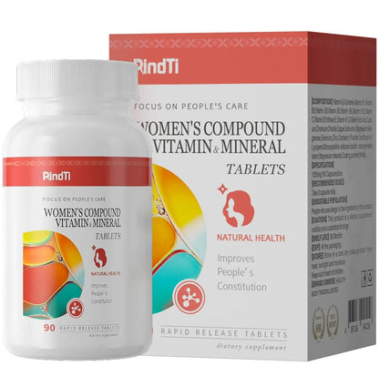 RindTi Multivitamin for Women 50+, Daily Women 50+ Multi-Vitamin with Vitamins A, B,C, E for Energy, & Bone & Immune & Skin& Hair Support, 90 ct RindTiBuy Supplements Australia