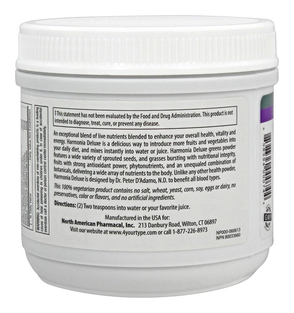 D'Adamo Personalized Nutrition Harmonia Deluxe, 7 Ounce D'Adamo Personalized NutritionBuy Supplements Australia