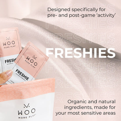 Woo More Play Freshies: All-Natural Feminine Intimacy Towelette Wipes with Coconut Oil Woo More PlayBuy Supplements Australia