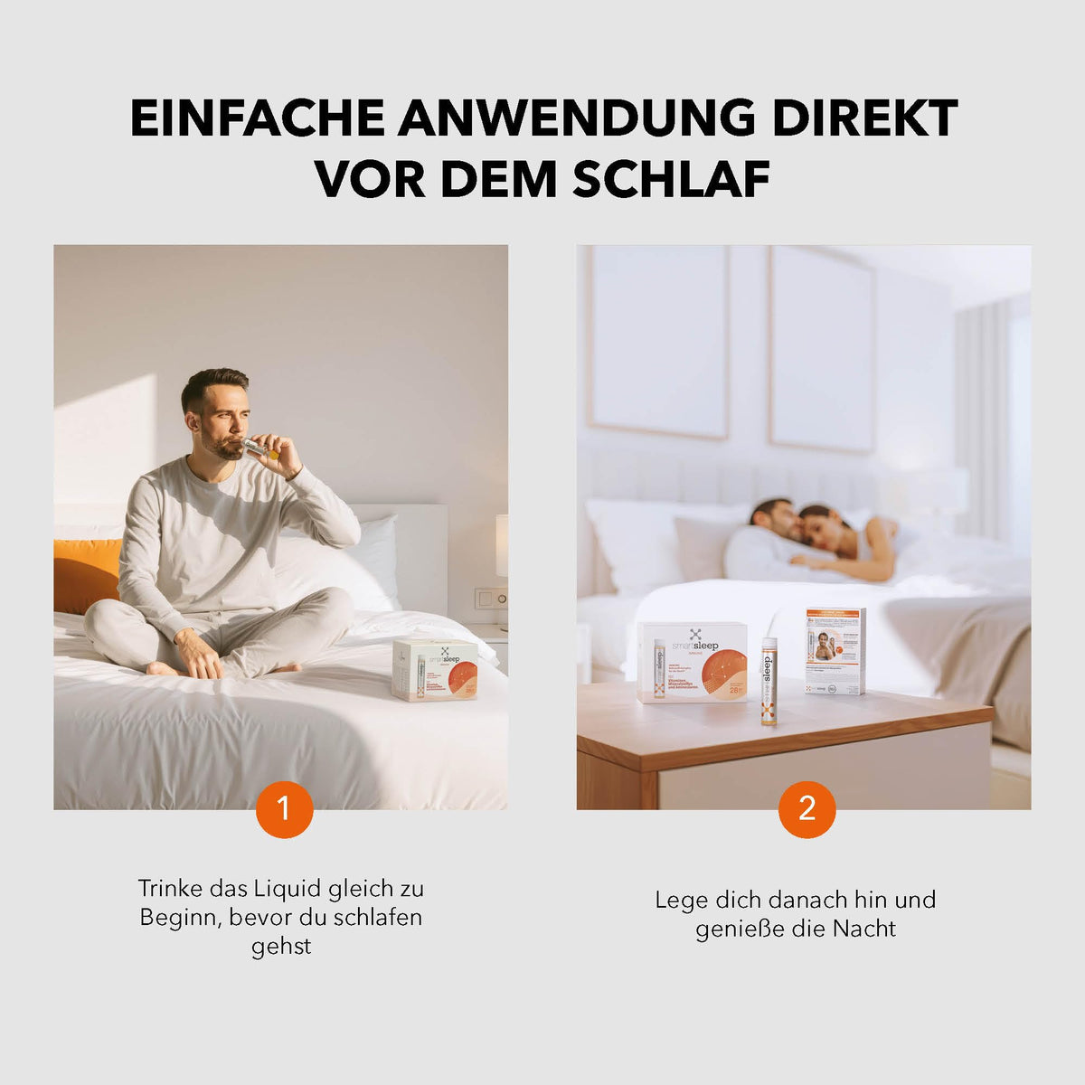smartsleep Immune - Immune Nutrient Complex with Vitamin C, D, Zinc & Selenium - Dietary Supplement for the Immune System - Vegan - Made in Germany - 7 Ampoules