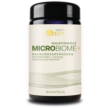 hu´care® Microbiome Plus (+) - Nucleotide Blend Intestaid® with 300 mg Nucleotides and 210 mg L-Glutamine per Daily Serving, FOS, Amino Acids and B Vitamins - Supplements Hu´care® Microbiome - 90