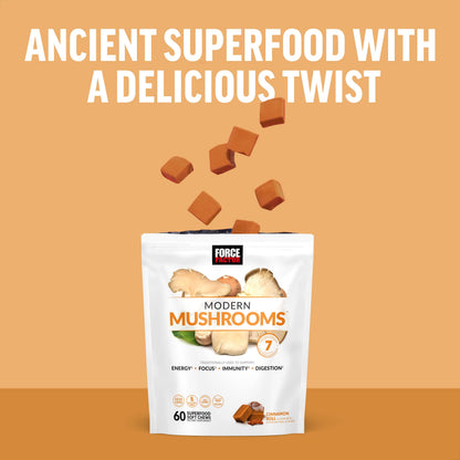 FORCE FACTOR Modern Mushrooms Soft Chews, Mushroom Supplement with Lions Mane Force FactorBuy Supplements Australia