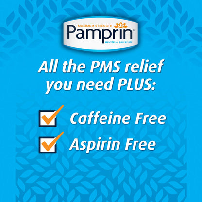Pamprin Multi-Symptom Formula, with Acetaminophen, Menstrual Period Symptoms Relief Including Cramps PamprinBuy Supplements Australia