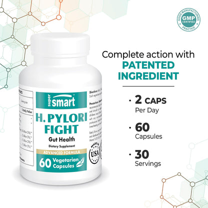 Supersmart - H. Pylori Fight Advanced Formula (Mastic Gum, Probiotics & Prebiotic) SupersmartBuy Supplements Australia