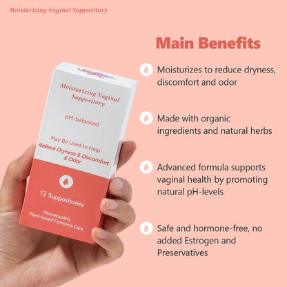 Vaginal Moisturizing Suppositories for Lasting Hydration & Comfort | Balances pH, Soothes Dryness VagiriaBuy Supplements Australia