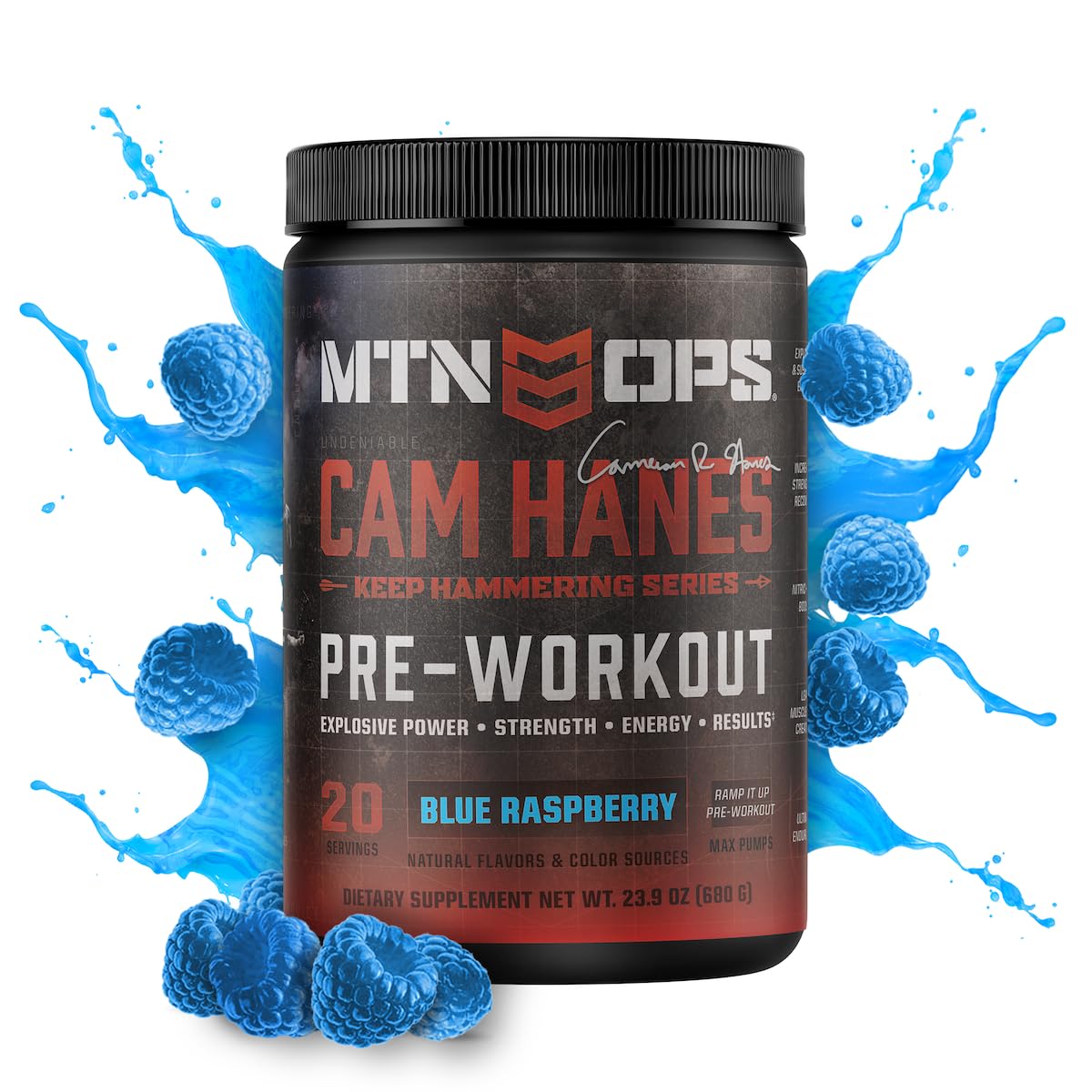 MTN OPS Pre-Workout Powder Energy Drink Keep Hammering Series by Cameron Hanes
