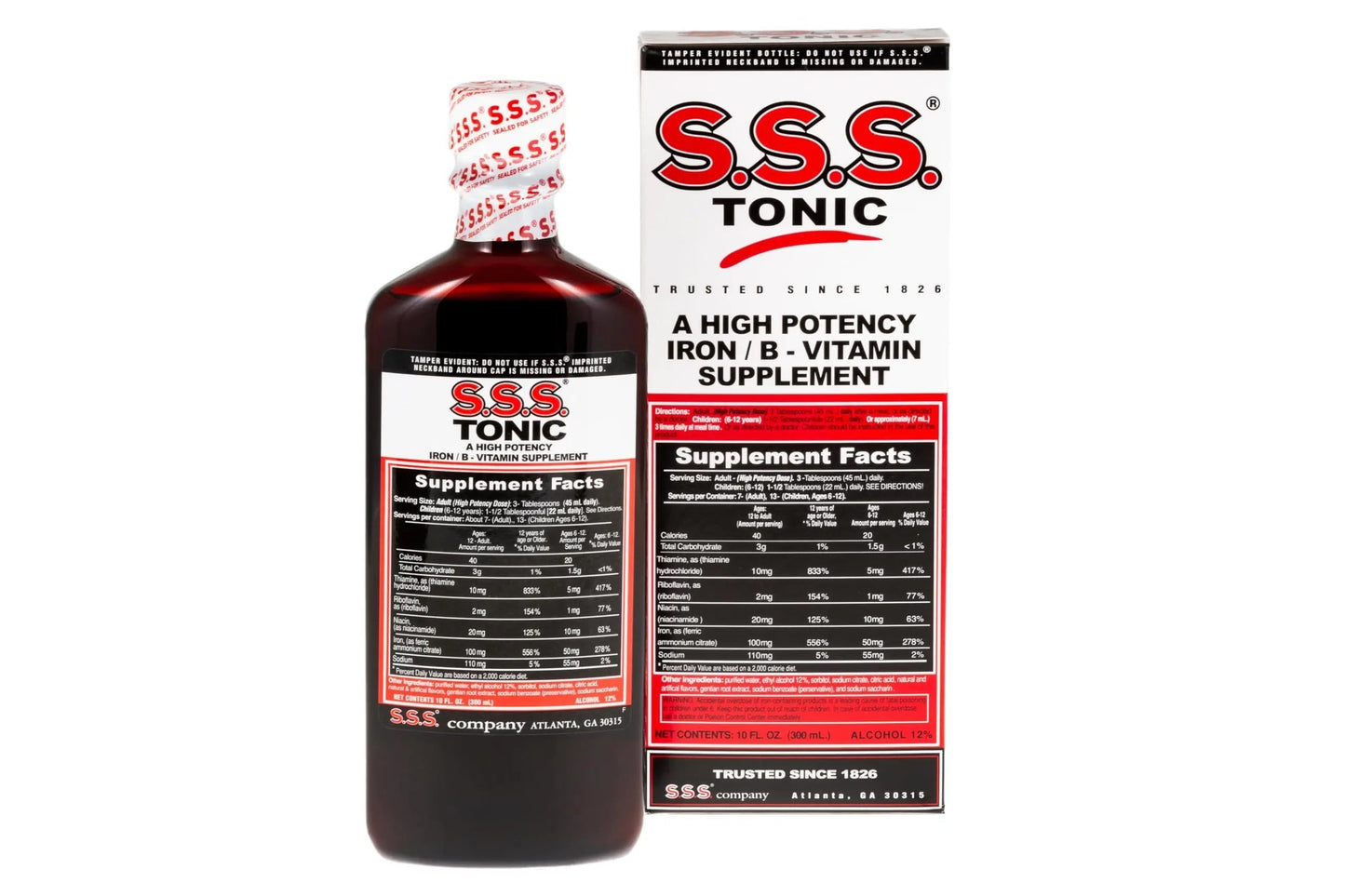 S.S.S. Tonic, Iron and Vitamin B Supplement, High Potency Vitamins, Bottle,10 Fl Oz (Pack of 1) S.S.S. CO.Buy Supplements Australia