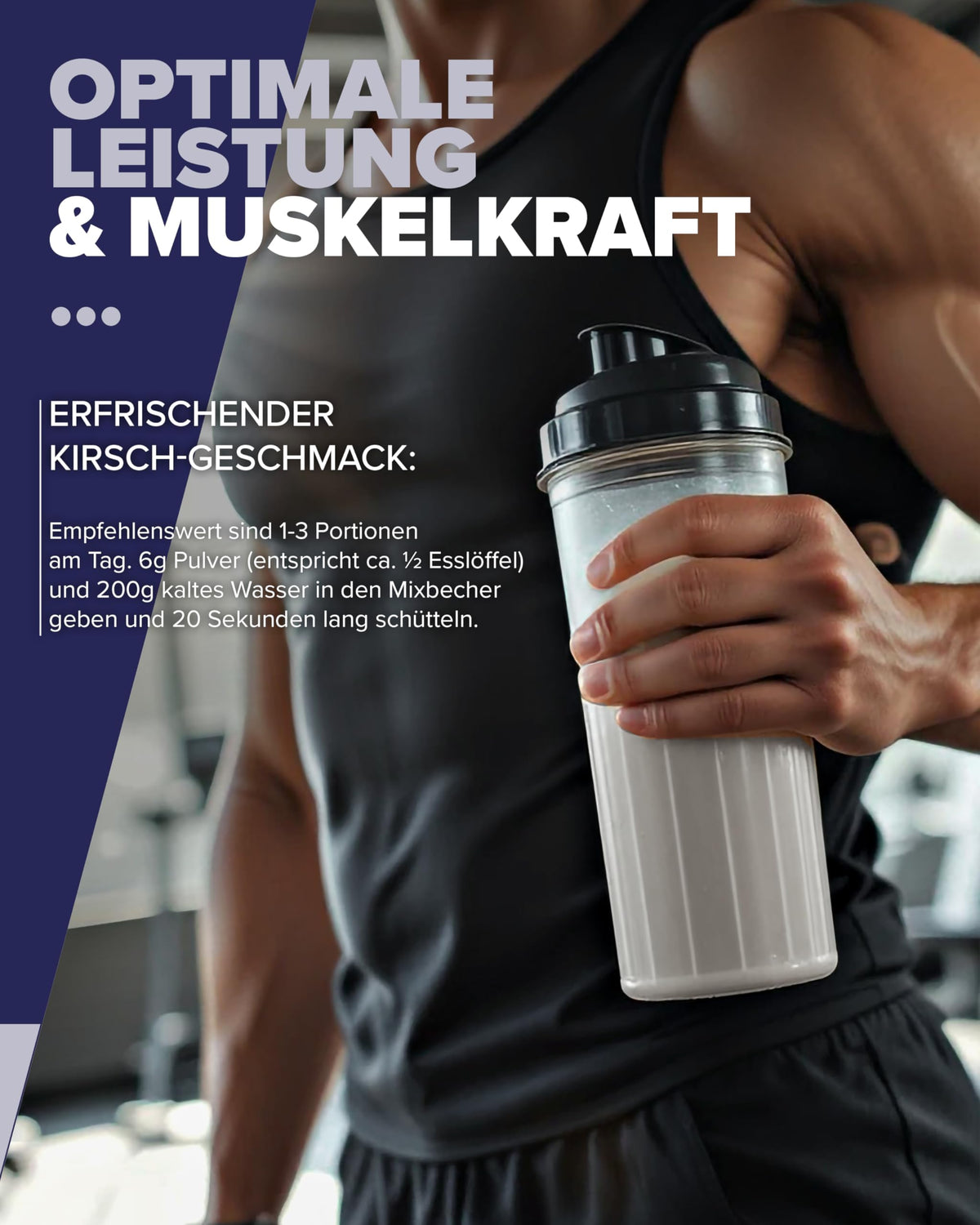 IronMaxx Creatine Powder Flavoured Zero - Kirsche 500g Dose | Hochdosiert Mit 4500Mg Kreatin Monohydrat Pro Portion | Vegan Und Zuckerfrei
